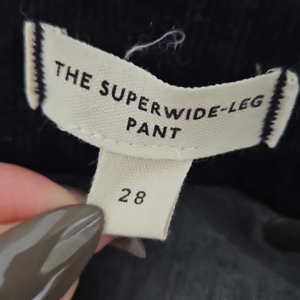 Madewell Superwide Leg Black Corduroy Pant 28 NWOT - Picture 3 of 7
